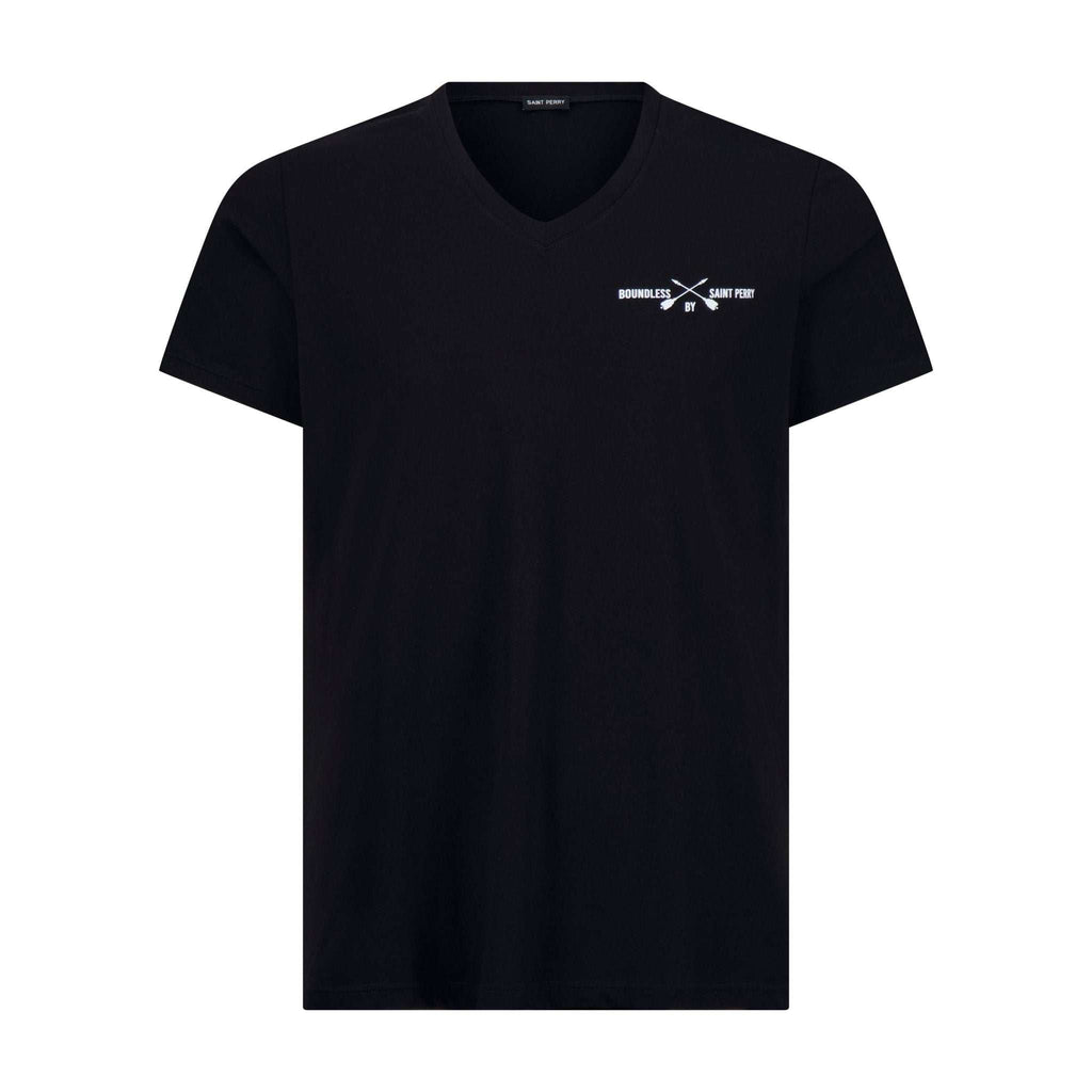 Men's V-Neck Black T-Shirt - Che Cose Belle