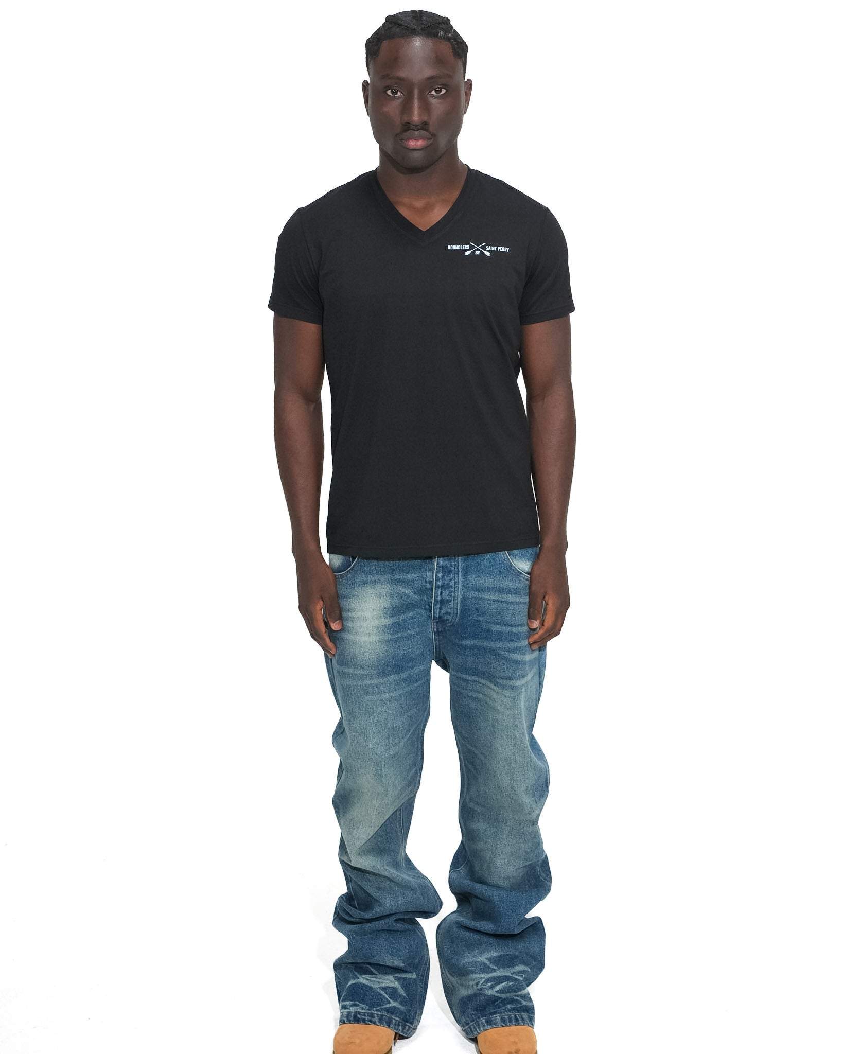 Men's V-Neck Black T-Shirt - Che Cose Belle