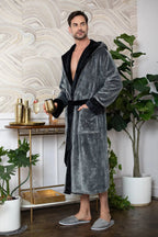 Men’s Robe with Hood – Ultra-Soft Plush Comfort for Everyday Use