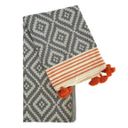 Merida Gray - Orange Turkish Towel / Blanket - Che Cose Belle