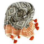 Merida Gray - Orange Turkish Towel / Blanket - Che Cose Belle
