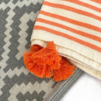 Merida Gray - Orange Turkish Towel / Blanket - Che Cose Belle