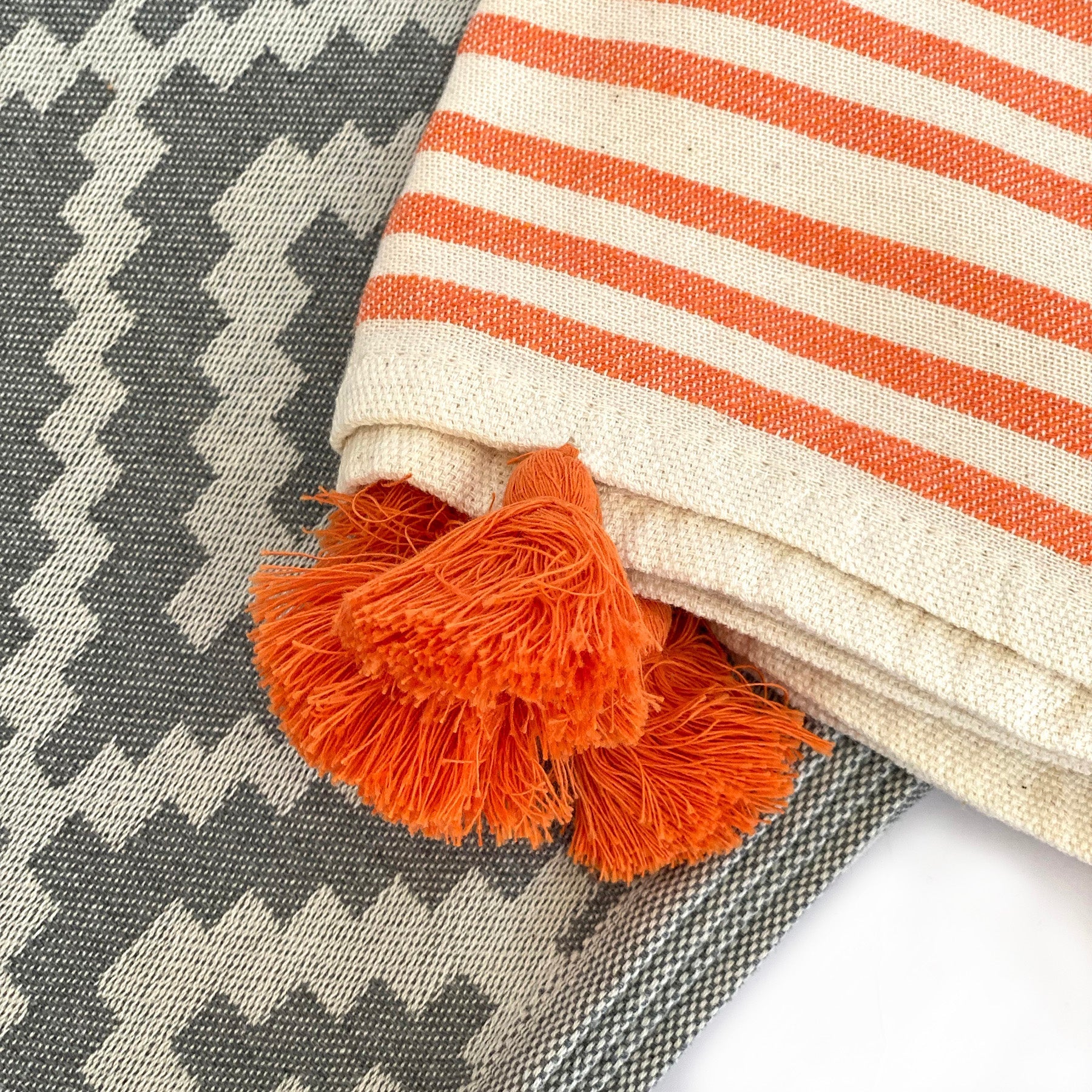 Merida Gray - Orange Turkish Towel / Blanket - Che Cose Belle