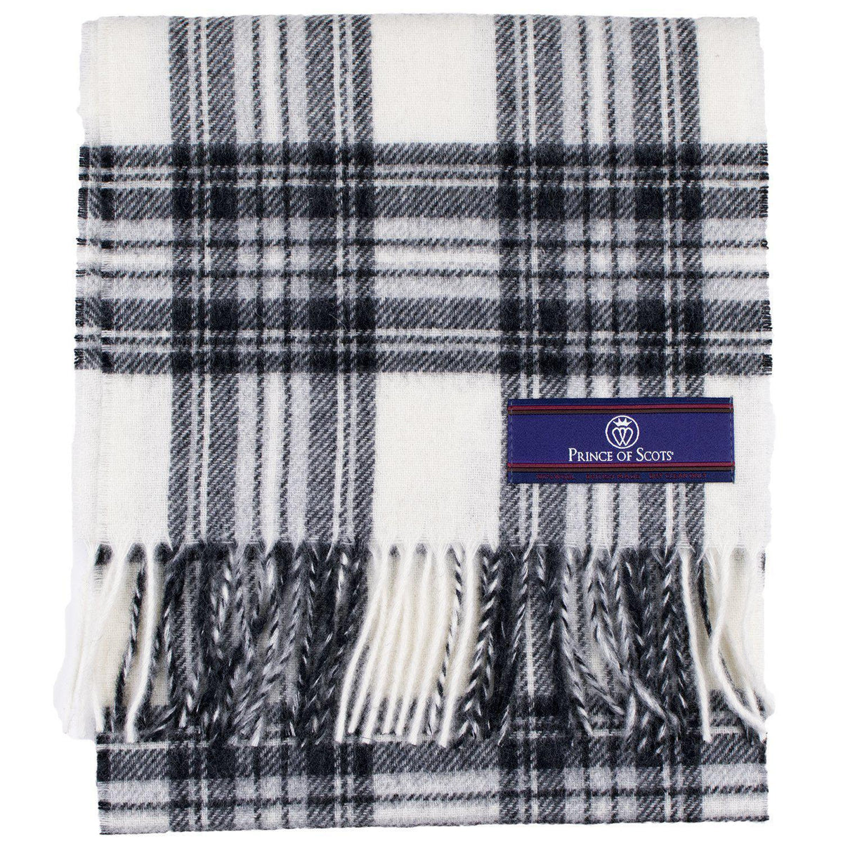Merino Lambswool Tartan Scarf - Dress Grey Stewart - Che Cose Belle