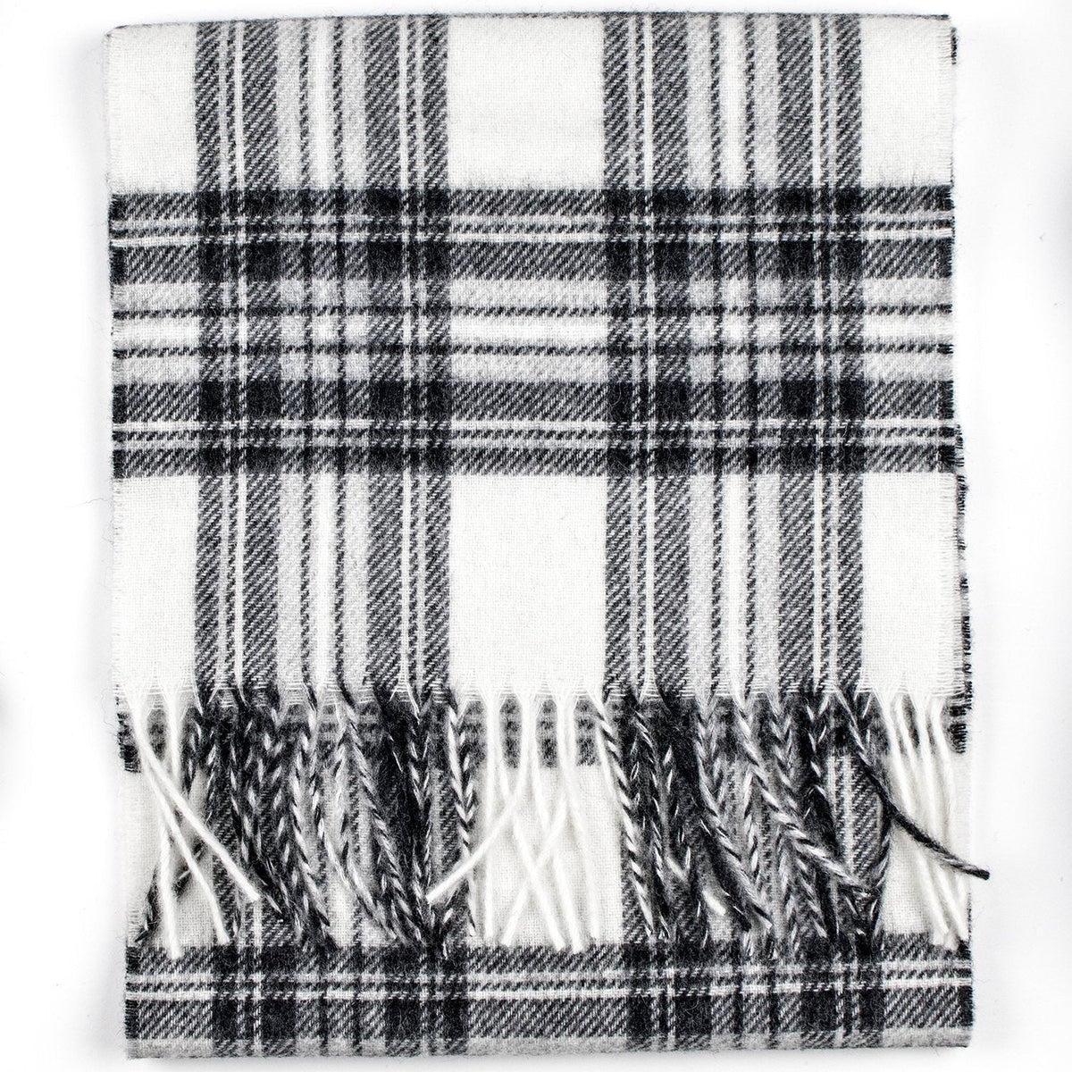 Merino Lambswool Tartan Scarf - Dress Grey Stewart - Che Cose Belle