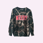 MERRY ♡ adult tie-dye sweatshirt with merry print - Che Cose Belle