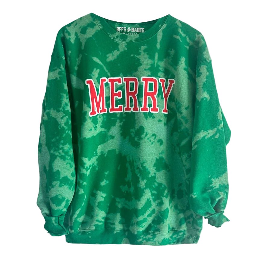 MERRY ♡ adult tie-dye sweatshirt with merry print - Che Cose Belle