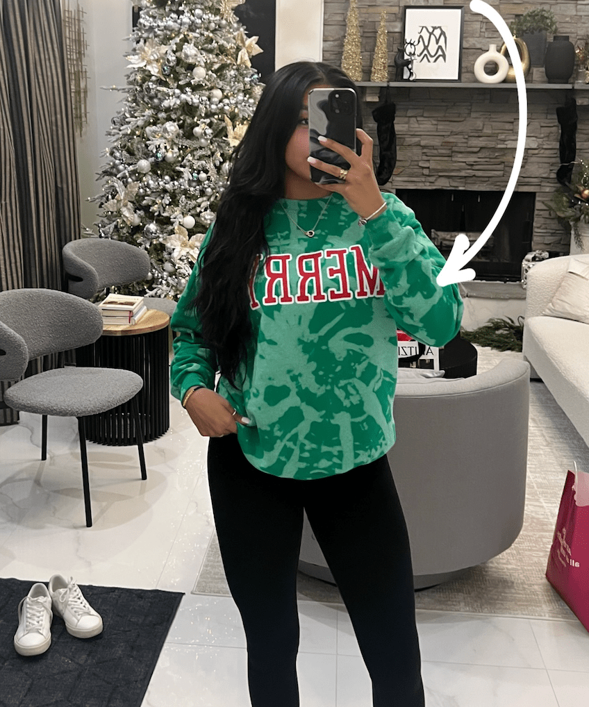 MERRY ♡ adult tie-dye sweatshirt with merry print - Che Cose Belle
