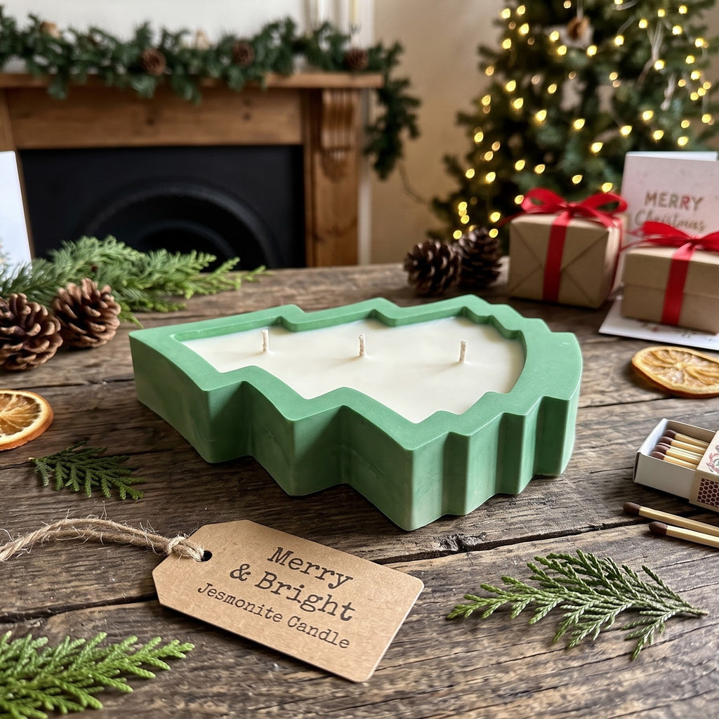 Merry & Bright 3-Wick Christmas Tree Candle - Che Cose Belle