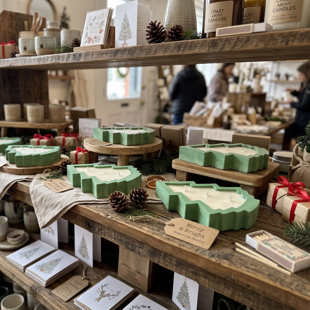 Merry & Bright 3-Wick Christmas Tree Candle - Che Cose Belle