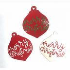 Merry Christmas Ornaments (Set of 3) - Che Cose Belle