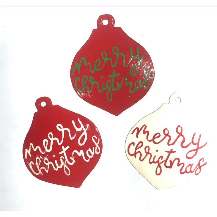 Merry Christmas Ornaments (Set of 3) - Che Cose Belle