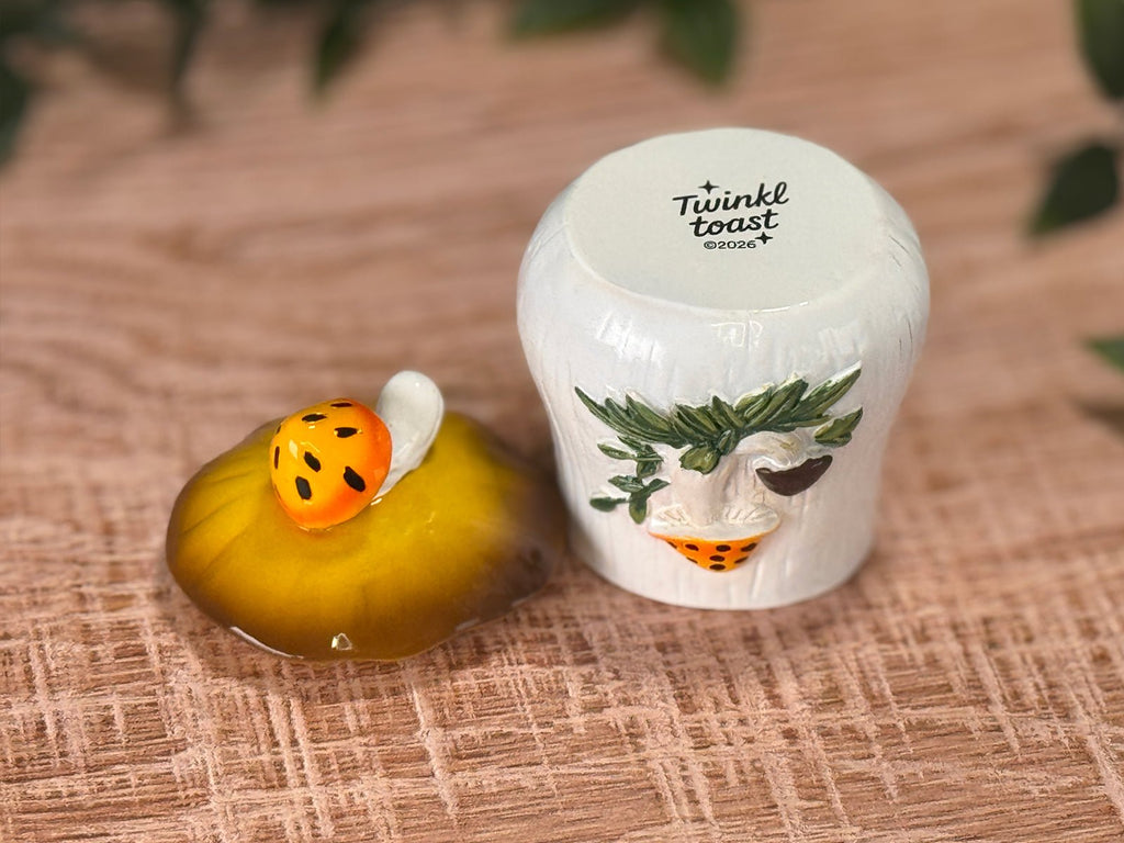 Merry Mushroom - Inspired 70s Hand - Painted Trinket Box - Che Cose Belle