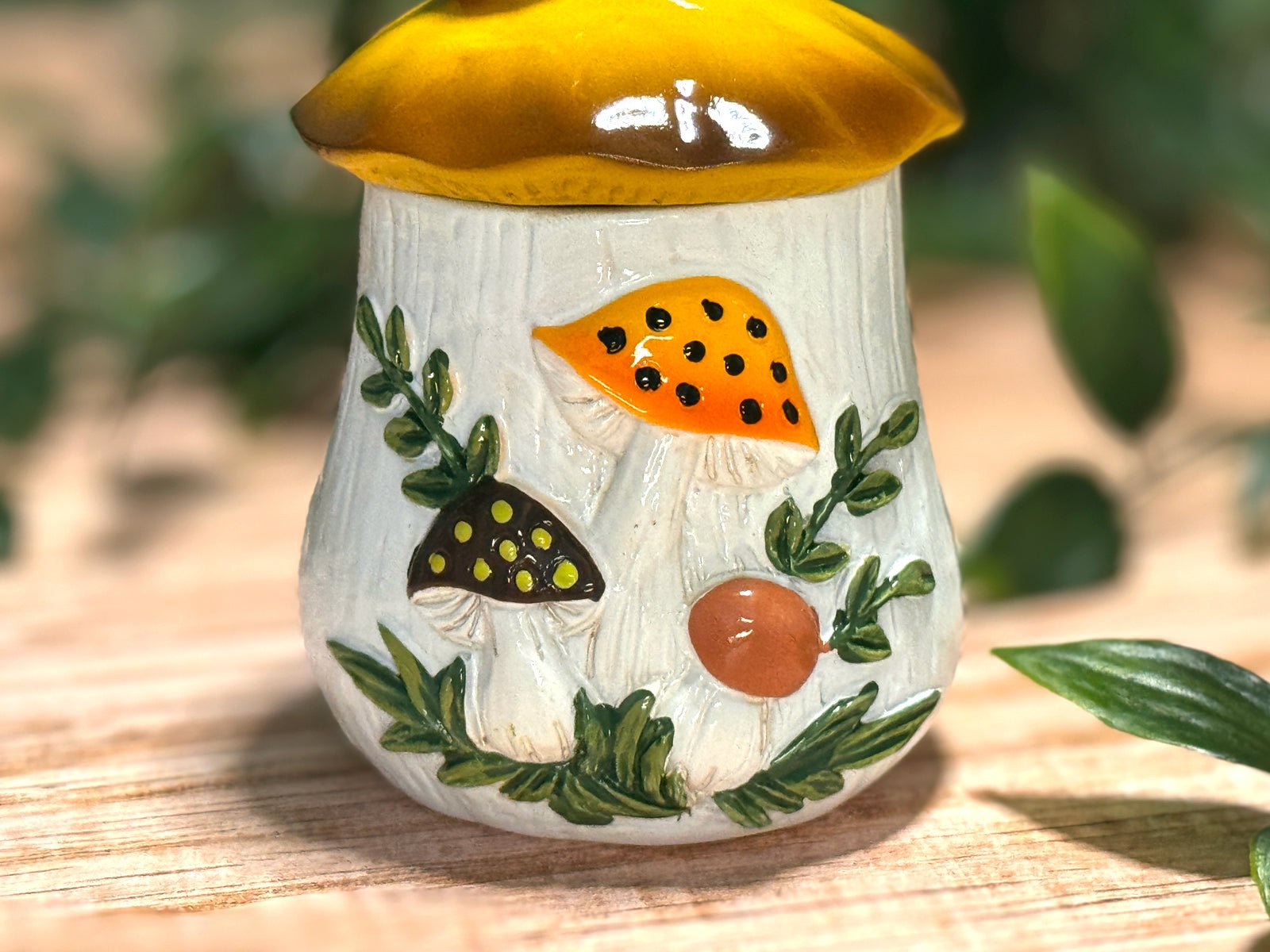 Merry Mushroom - Inspired 70s Hand - Painted Trinket Box - Che Cose Belle