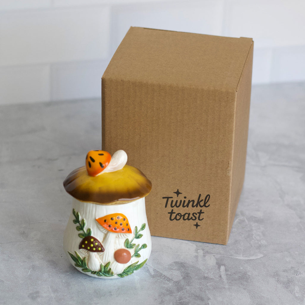 Merry Mushroom-Inspired 70s Hand-Painted Trinket Box - Che Cose Belle