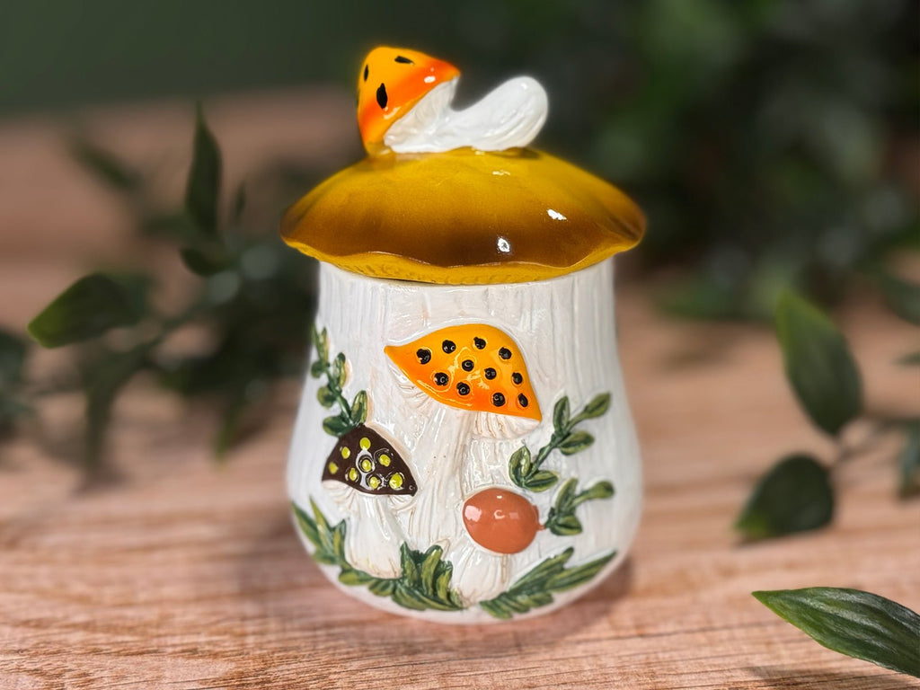 Merry Mushroom - Inspired 70s Hand - Painted Trinket Box - Che Cose Belle