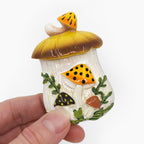 Merry Mushroom-Inspired Hand-Painted 70s Fridge Magnet - Che Cose Belle