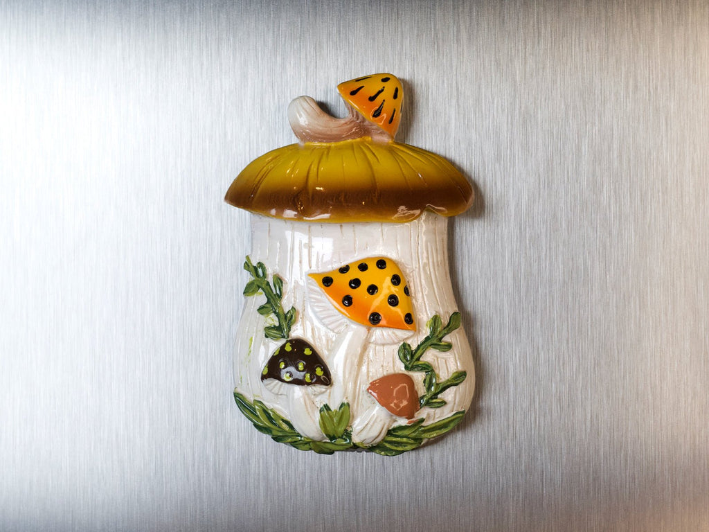 Merry Mushroom - Inspired Hand - Painted 70s Fridge Magnet - Che Cose Belle