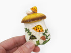 Merry Mushroom - Inspired Hand - Painted 70s Fridge Magnet - Che Cose Belle