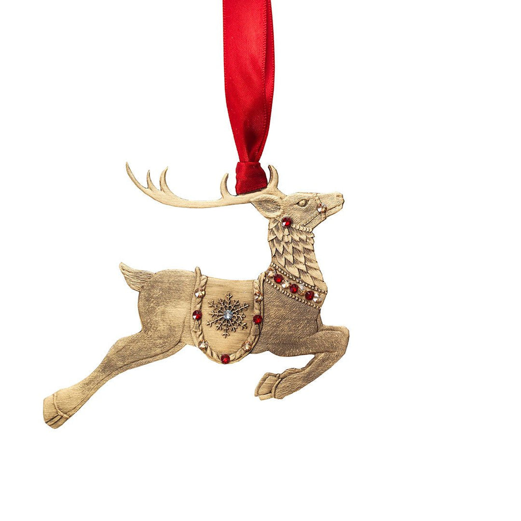 Merry Reindeer Ornament (Bronze) - Che Cose Belle