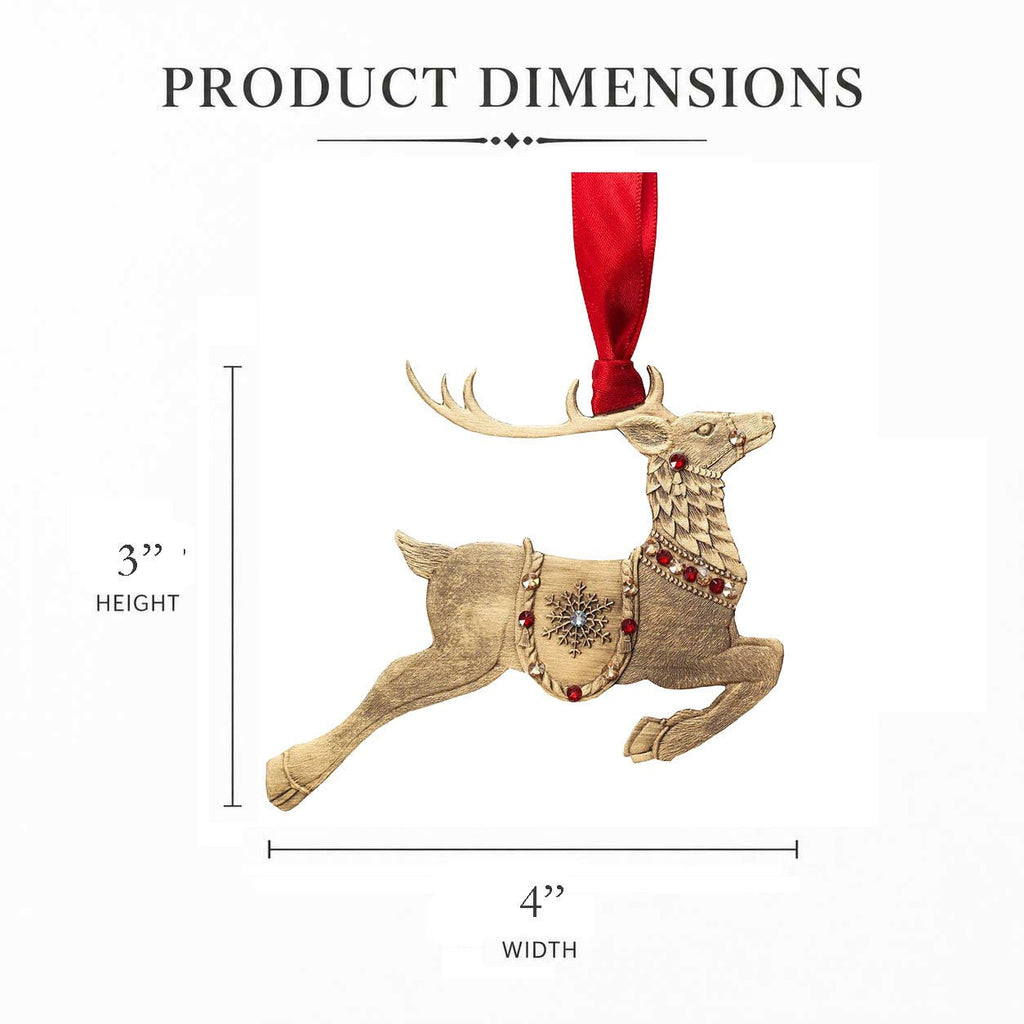 Merry Reindeer Ornament (Bronze) - Che Cose Belle