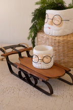 Metal and Wood Decorative Christmas Sled - Che Cose Belle
