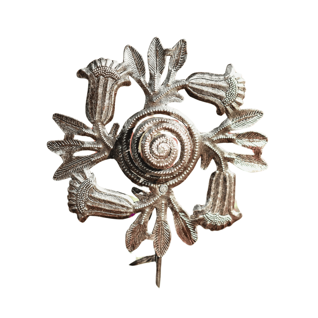 Metal Trumpet Flower Twirl Garden Stakes - Che Cose Belle