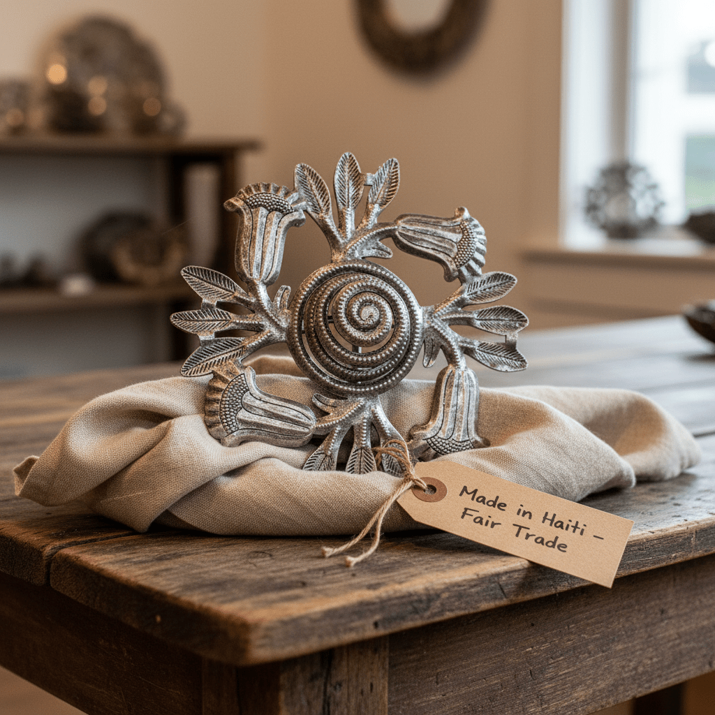 Metal Trumpet Flower Twirl Garden Stakes - Che Cose Belle