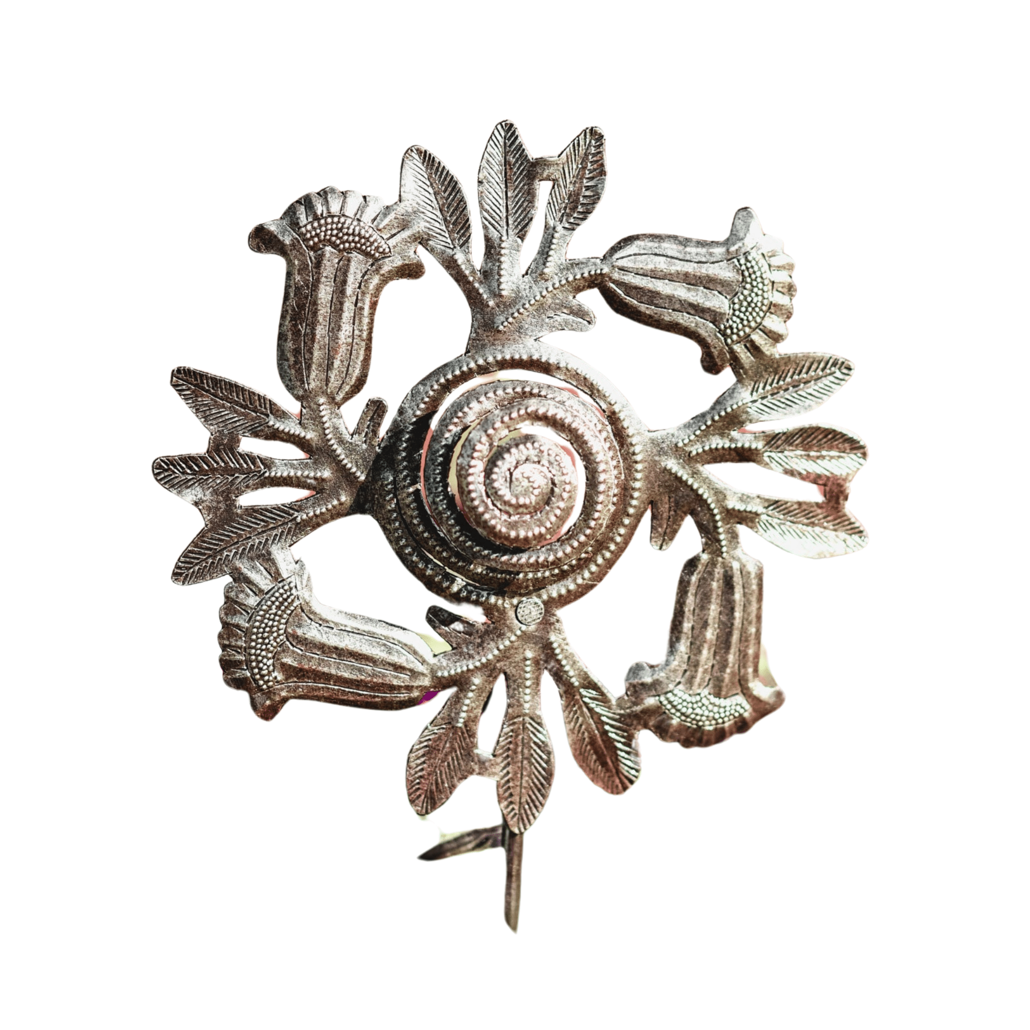 Metal Trumpet Flower Twirl Garden Stakes - Che Cose Belle