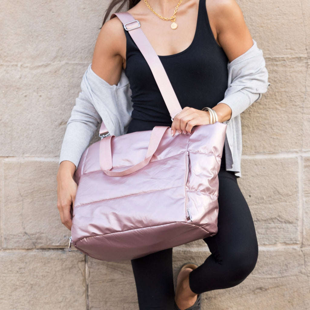 Metallic Puffer Tote - Che Cose Belle