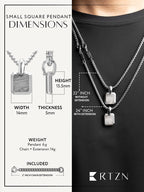 Meteorite Square Pendant Necklace - Che Cose Belle