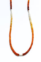 Mexican Fire Opal and Pearl Beaded Necklace - Moon Cycle - Che Cose Belle
