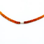 Mexican Fire Opal and Pearl Beaded Necklace - Moon Cycle - Che Cose Belle