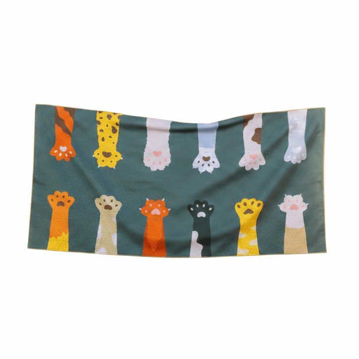 Microfiber Beach Towel | Cat Paws - Che Cose Belle
