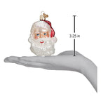 Mid Century Santa Head Glass Ornament - Che Cose Belle