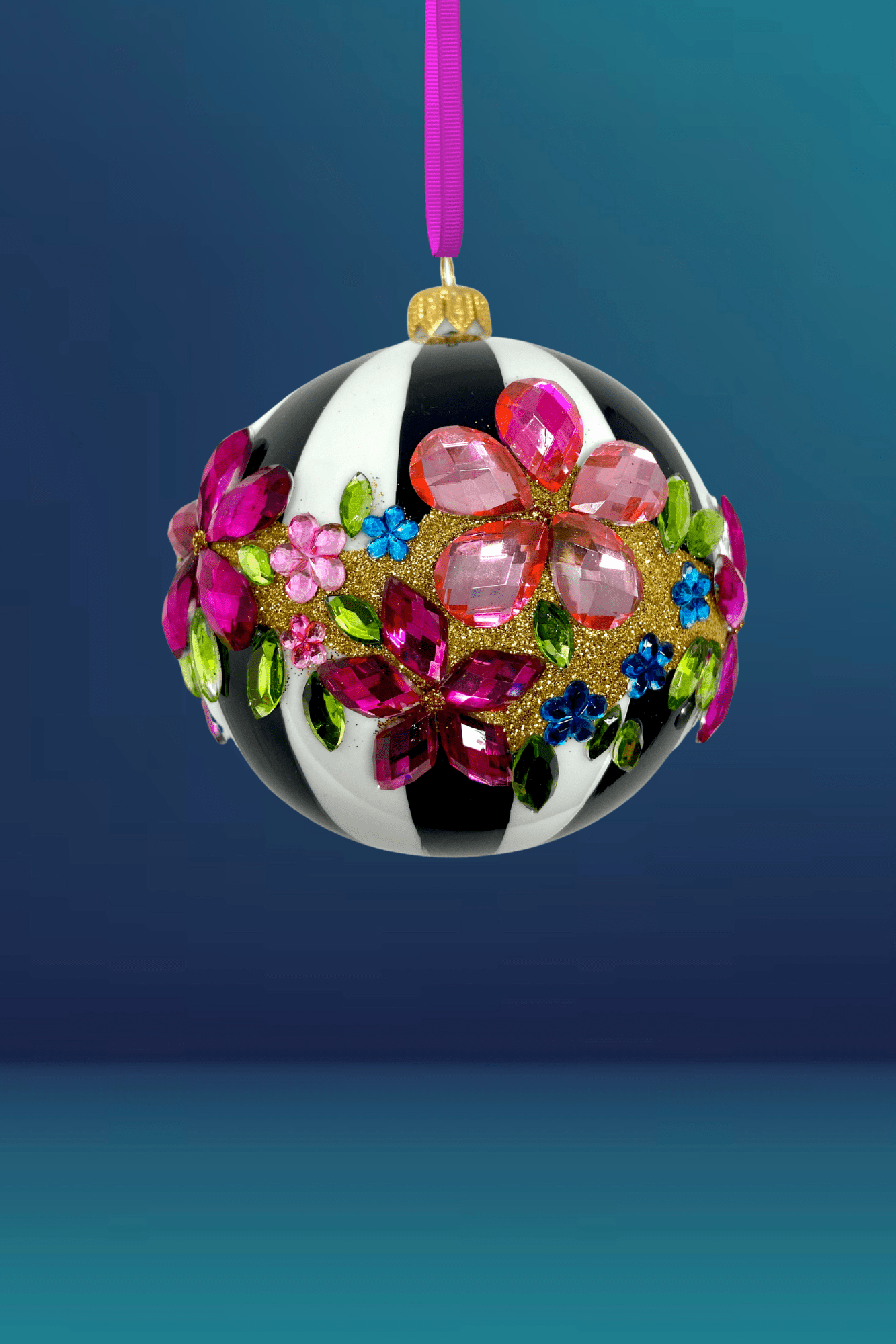 Midnight Gala Polish Glass Bauble - Che Cose Belle