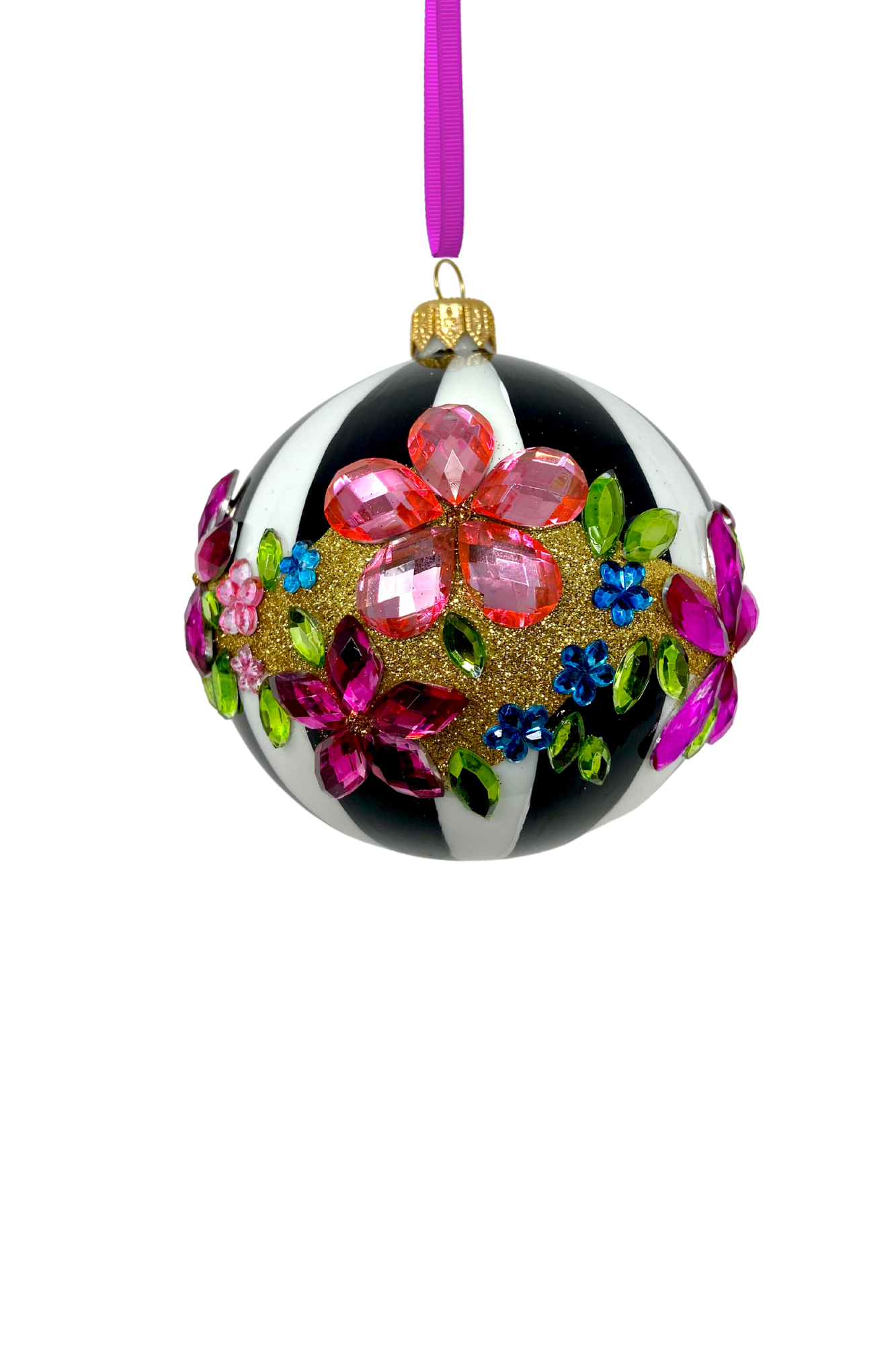 Midnight Gala Polish Glass Bauble - Che Cose Belle