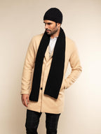 Milano (black) - Italian 100% cashmere ribbed beanie (unisex) - Che Cose Belle