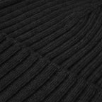 Milano (black) - Italian 100% cashmere ribbed beanie (unisex) - Che Cose Belle