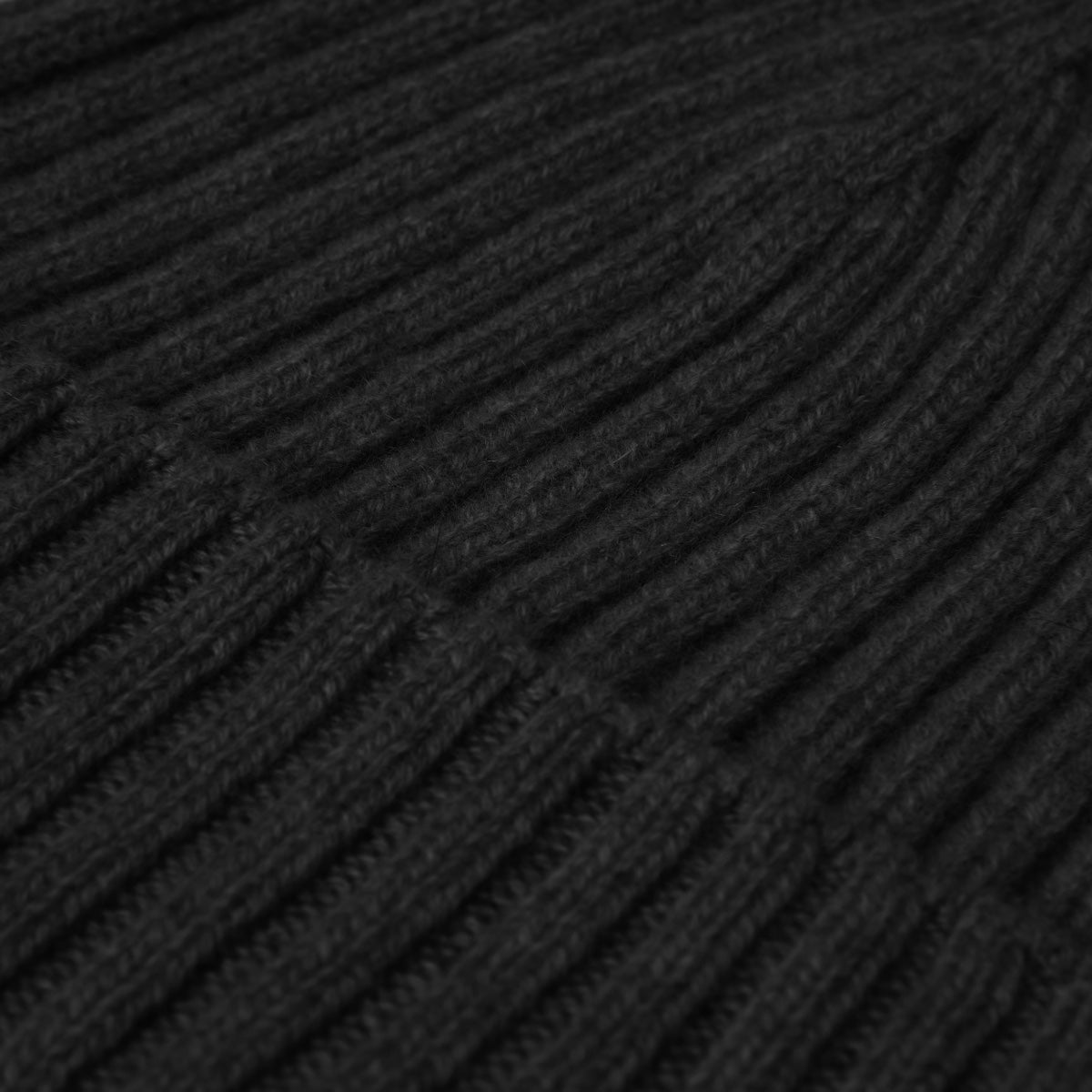 Milano (black) - Italian 100% cashmere ribbed beanie (unisex) - Che Cose Belle