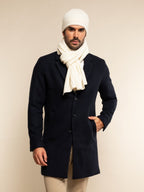 Milano (cream) - Italian 100% cashmere ribbed beanie (unisex) - Che Cose Belle