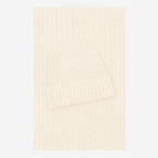 Milano (cream) - Italian 100% cashmere ribbed beanie (unisex) - Che Cose Belle