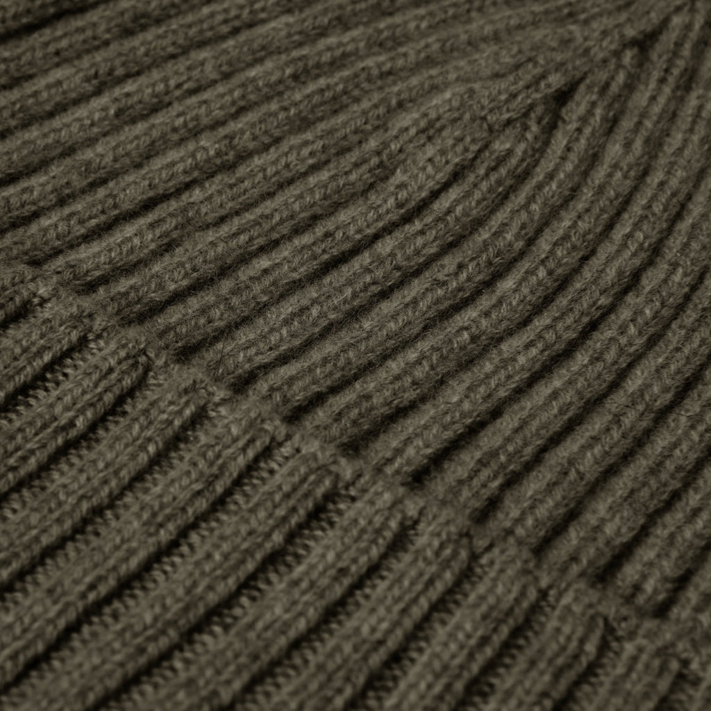 Milano (dark green) - Italian 100% cashmere ribbed beanie (unisex) - Che Cose Belle