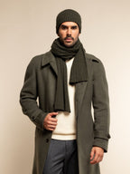 Milano (dark green) - Italian 100% cashmere ribbed beanie (unisex) - Che Cose Belle
