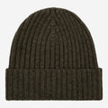 Milano (dark green) - Italian 100% cashmere ribbed beanie (unisex) - Che Cose Belle