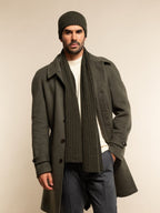 Milano (dark green) - Italian 100% cashmere ribbed beanie (unisex) - Che Cose Belle