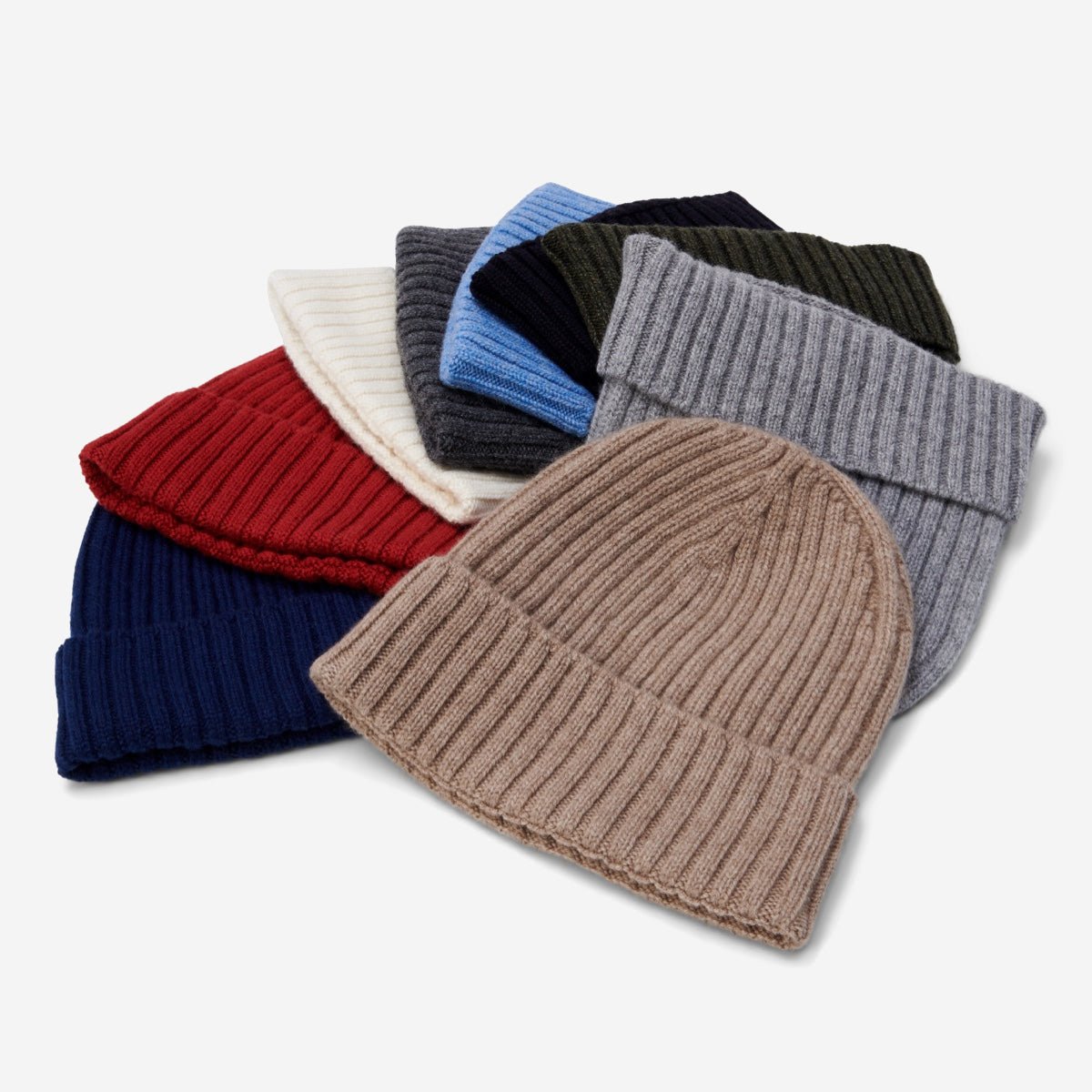 Milano (dark grey) - Italian 100% cashmere ribbed beanie (unisex) - Che Cose Belle