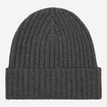 Milano (dark grey) - Italian 100% cashmere ribbed beanie (unisex) - Che Cose Belle