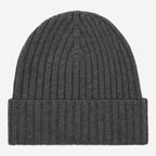 Milano (dark grey) - Italian 100% cashmere ribbed beanie (unisex) - Che Cose Belle