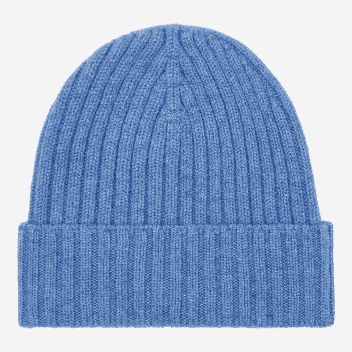 Milano (light blue) - Italian 100% cashmere ribbed beanie (unisex) - Che Cose Belle